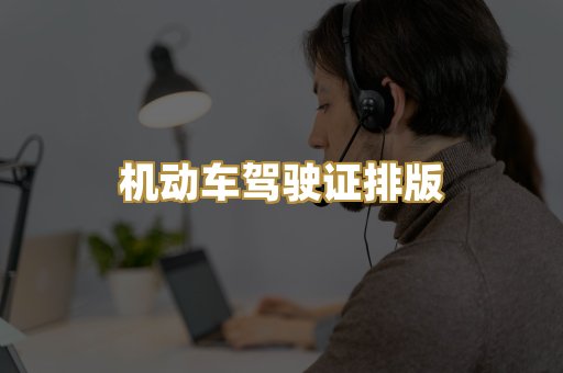 机动车驾驶证排版